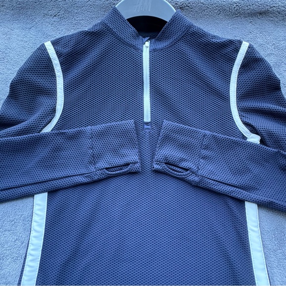 Tory Sport Navy Long Sleeve Top with White Accents - Picture 16 of 16